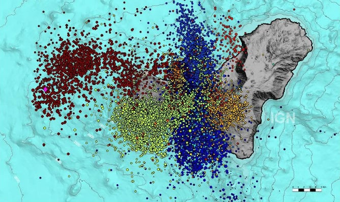 Actividad sísmica registrada en la isla de El Hierro desde el 19 de julio de 2011 hasta este viernes