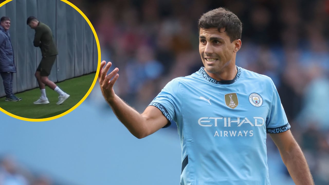 Rodri Hernández vuelve a pisar césped en el entrenamiento con el Manchester City