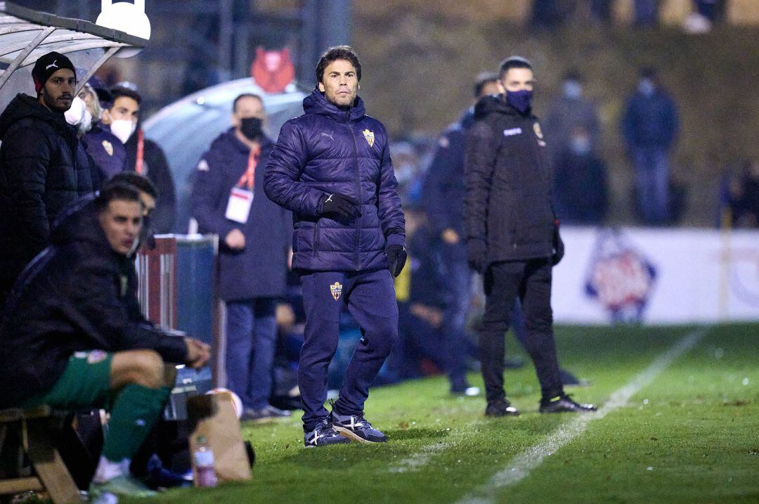 Rubi durante un partido del Almería