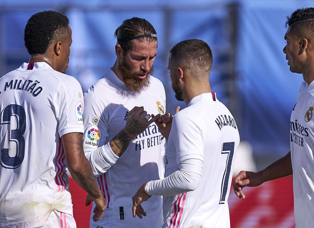 Sergio Ramos y Eden Hazard con el Real Madrid