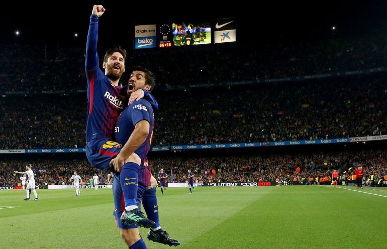 Messi y Luis Suárez, en el último Clásico del Camp Nou.