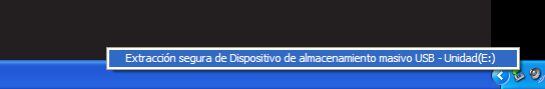 Menú de extracción de dispositivos en Windows