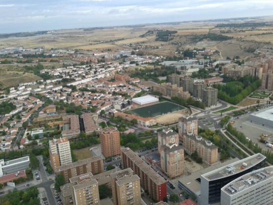 Vista de Valladolid desde el globo en el Trofeo Diego Criado del Rey