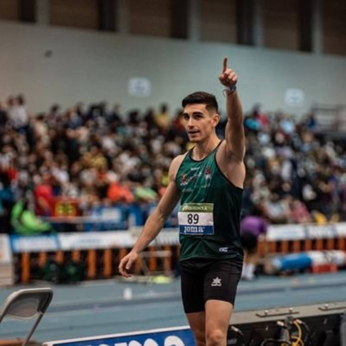 Alberto Calero, subcampeón de España en 60 metros lisos en pista cubierta