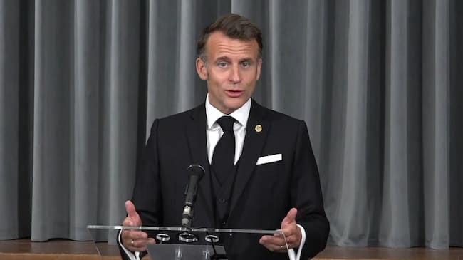 Discurs d'Emmanuel Macron durant el sopar de gala ofert a autoritats, cos diplomàtic i representants d'entitats socials i culturals del país