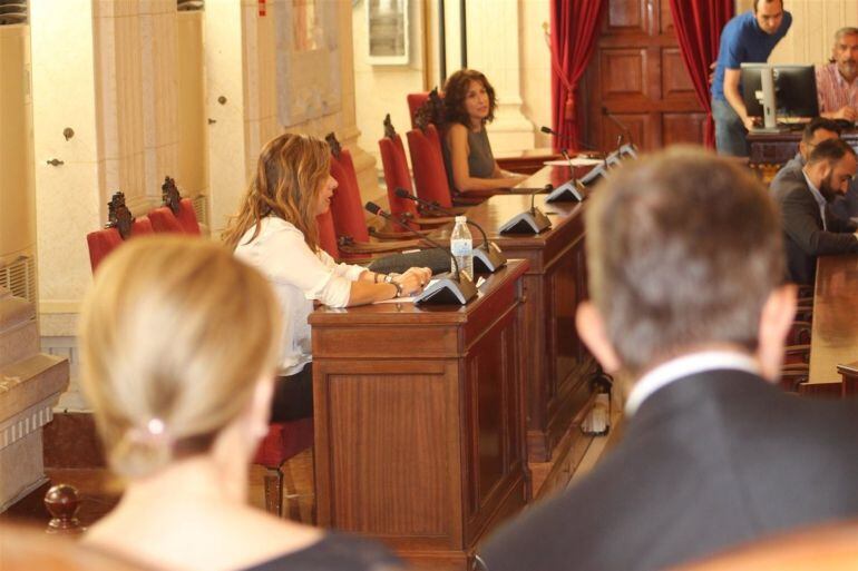 Sedano durante su comparecenca este martes en la comisión de investigación en el Ayuntamiento de Málaga