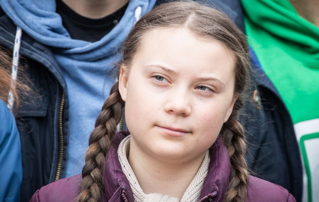 La activista sueca, Greta Thunberg, en una concentración de &#039;Fridays for Future&#039;.