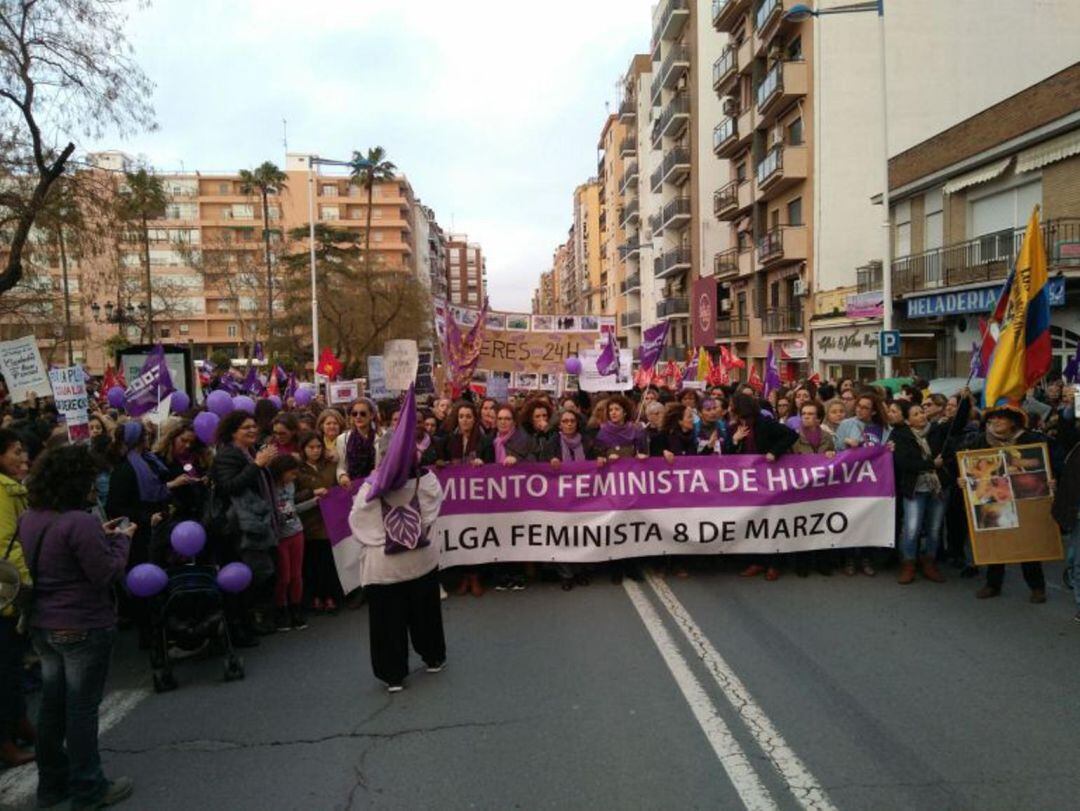 Movilización en Huelva por el 8 de marzo.