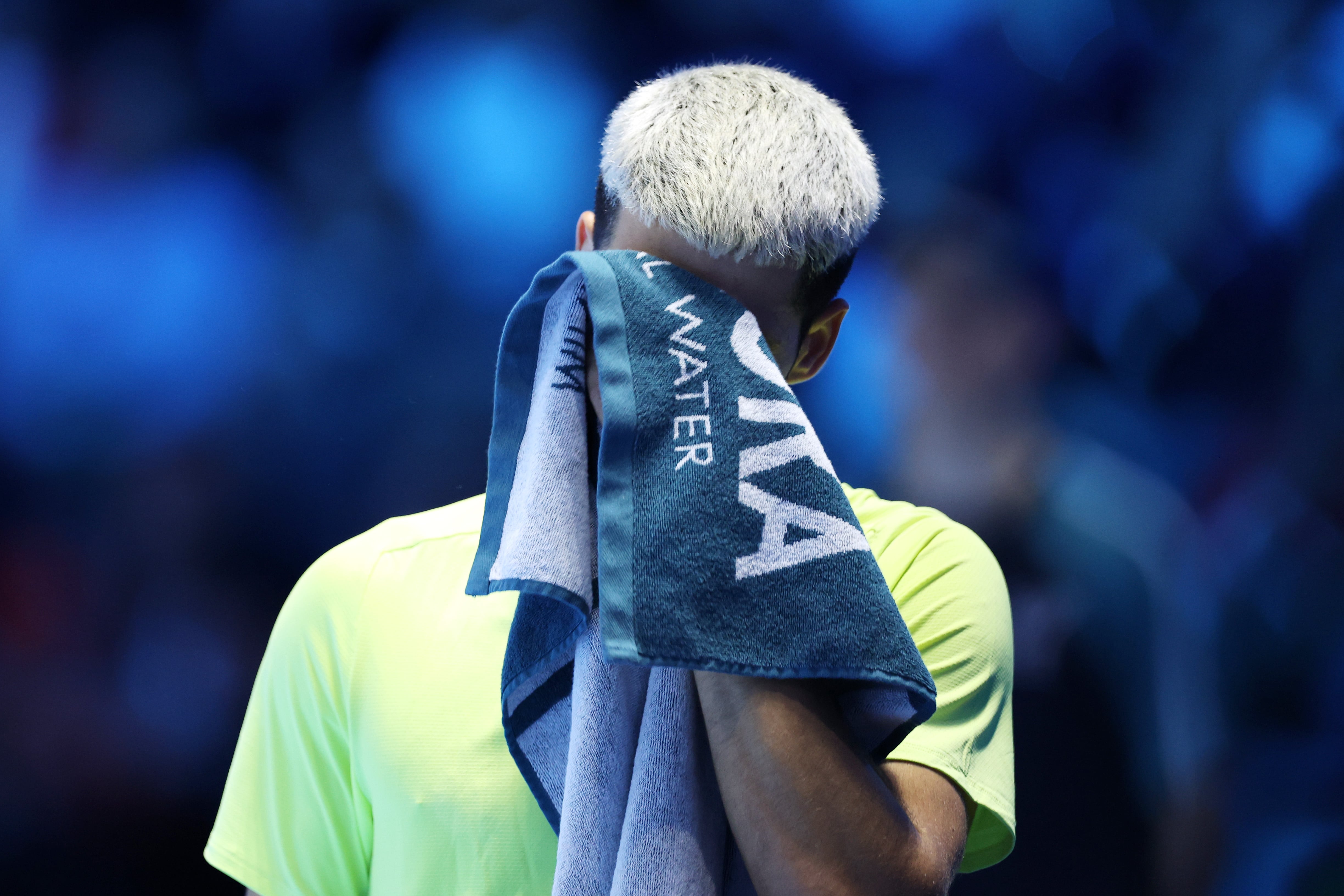 Carlos Alcaraz, durante la final de la Copa de Maestros ante Jannik Sinner