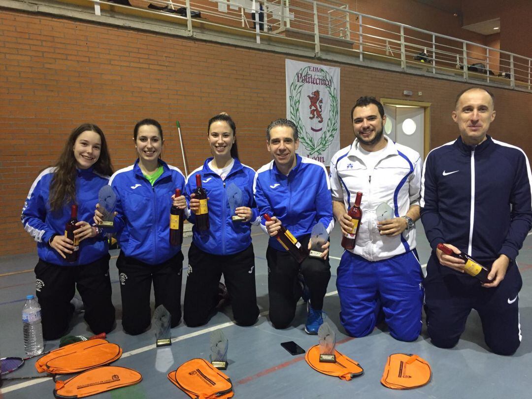 Algunos de los jugadores sorianos que lograron medallas en León.