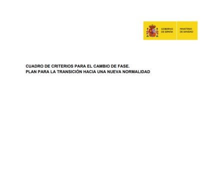 Los criterios que ha utilizado Sanidad para determinar qué provincias pasan a la fase 1