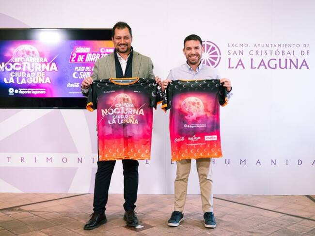 Badel Albelo, concejal de deportes del Ayuntamiento de La Laguna (i), e Ivo López, de la empresa Gesport Canarias.