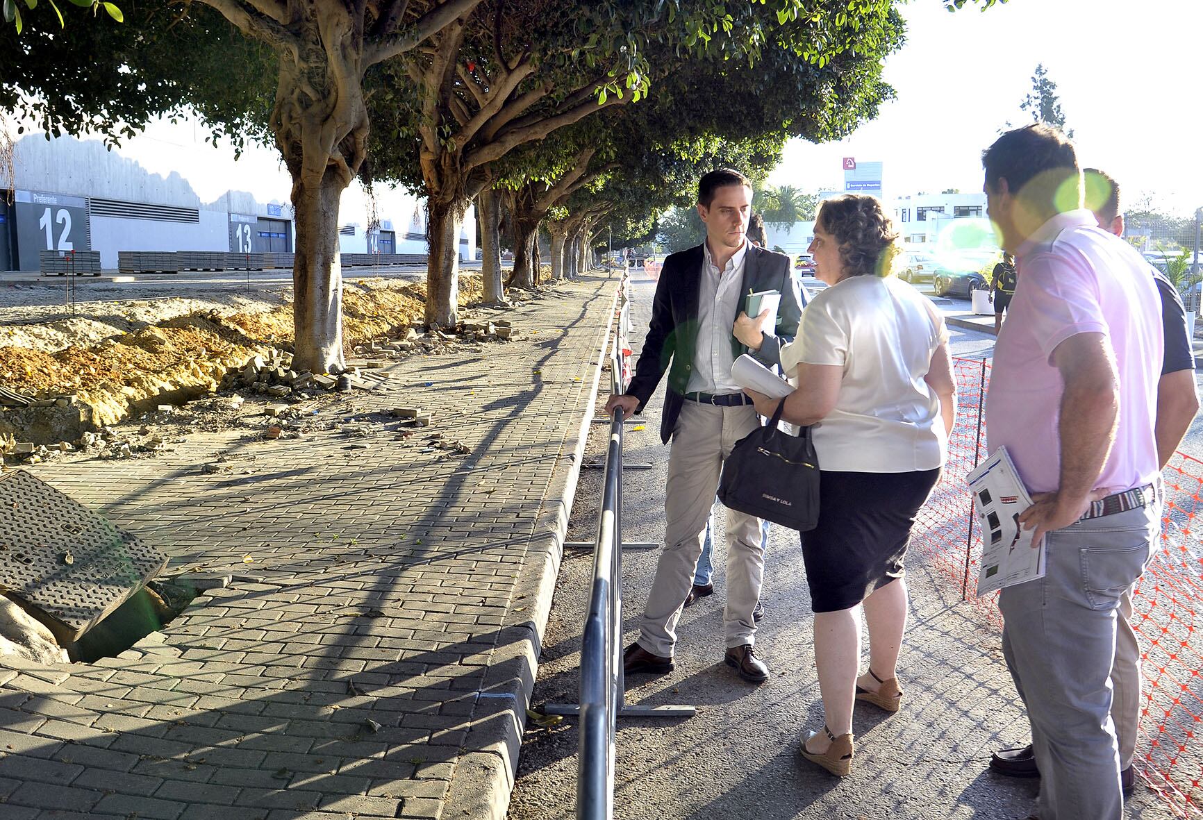 Jaime Espinar visitando la zona de Chapín