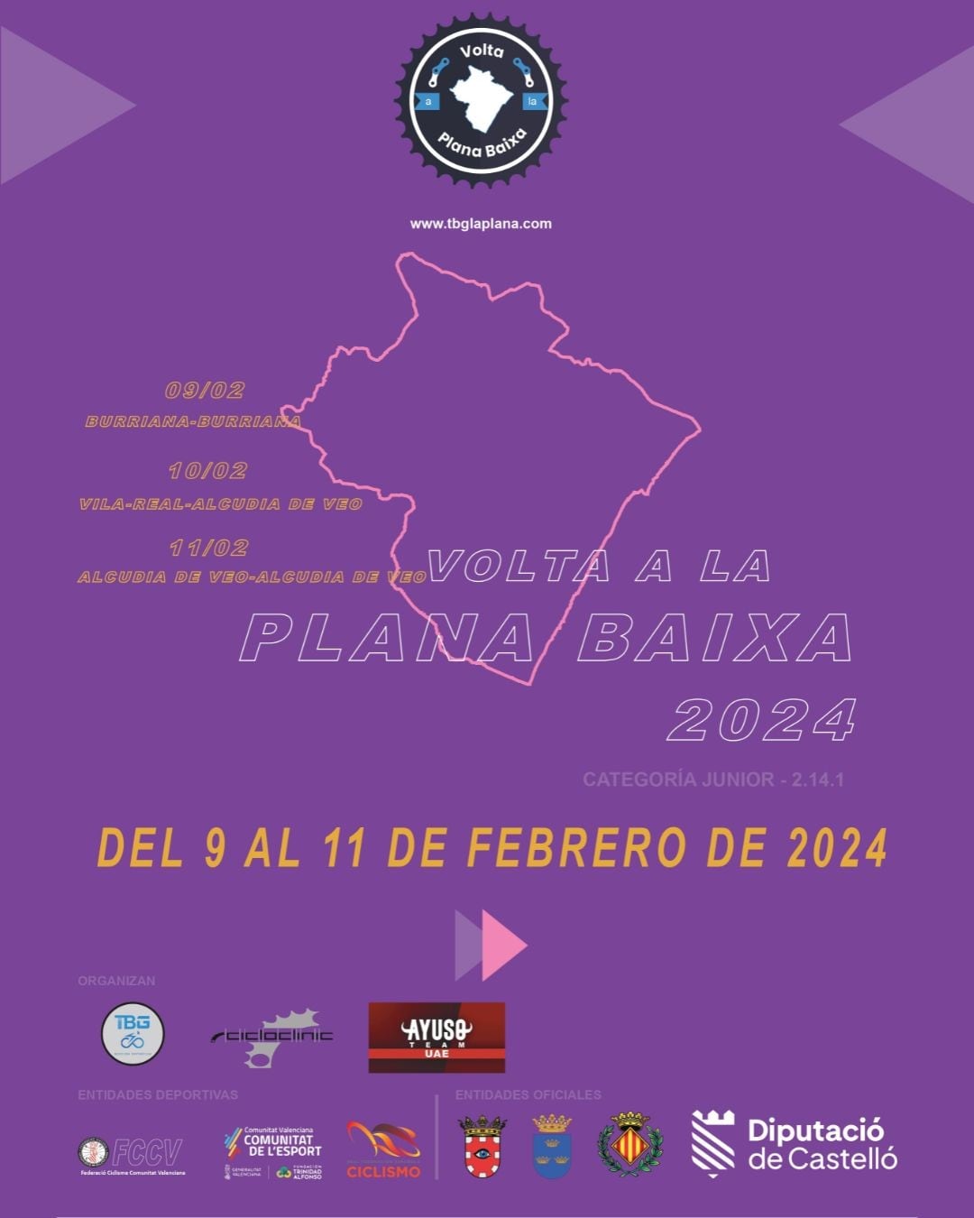 Cartel &quot;Volta a la Plana Baixa 2024&quot;