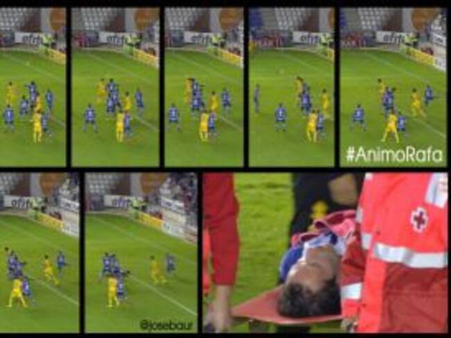 Secuencias del choque de Rafa García con Héctor Verdés.