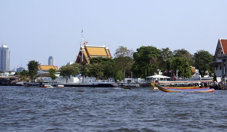 Imagen del río Chao Praya que cruza Bangkok.