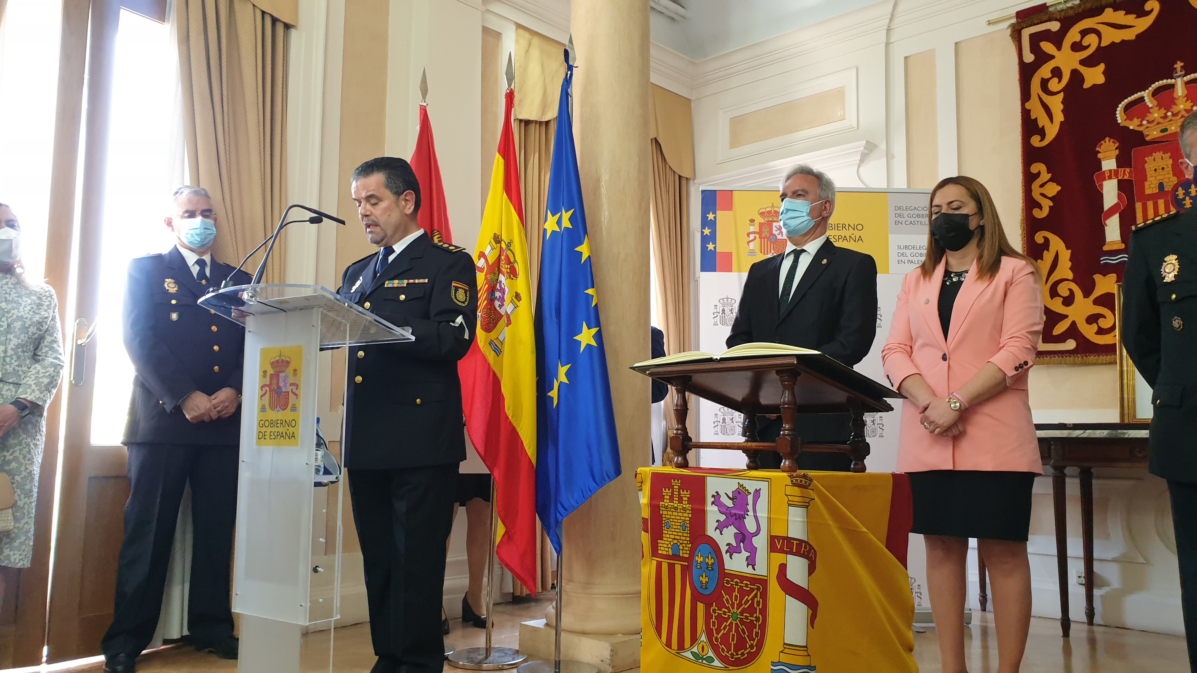 Honorio Pérez Pablos durante su discurso en la toma de posesión de su nuevo cargo en Palencia