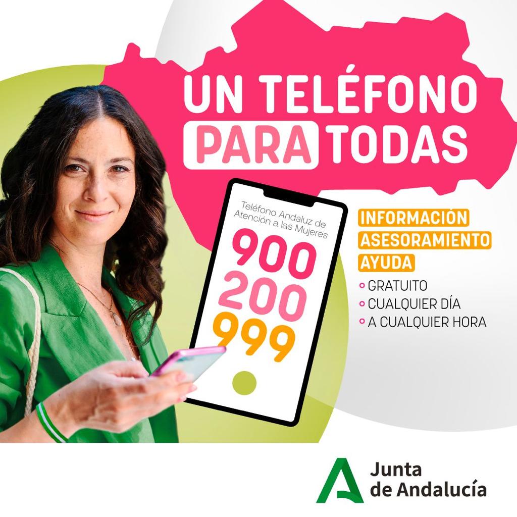 Imagen del teléfono andaluz de la mujer