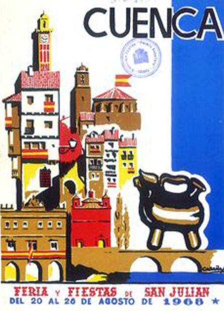 Cartel de Alfonso Cabañas para la feria de Cuenca de 1968.