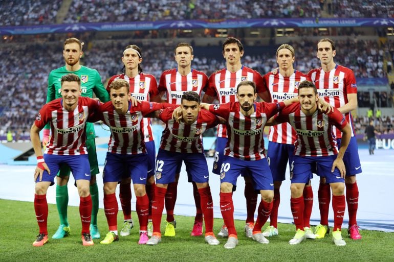 Once del Atlético de Madrid en la final de Milán ante el Real Madrid 