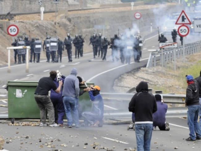 Las protestas en defensa de las minas, fueron un objetivo frecuente