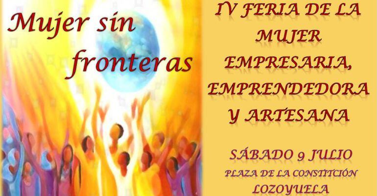 Cartel de la IV Feria de la Mujer Empresaria, Emprendedora y Artesana en Lozoyuela