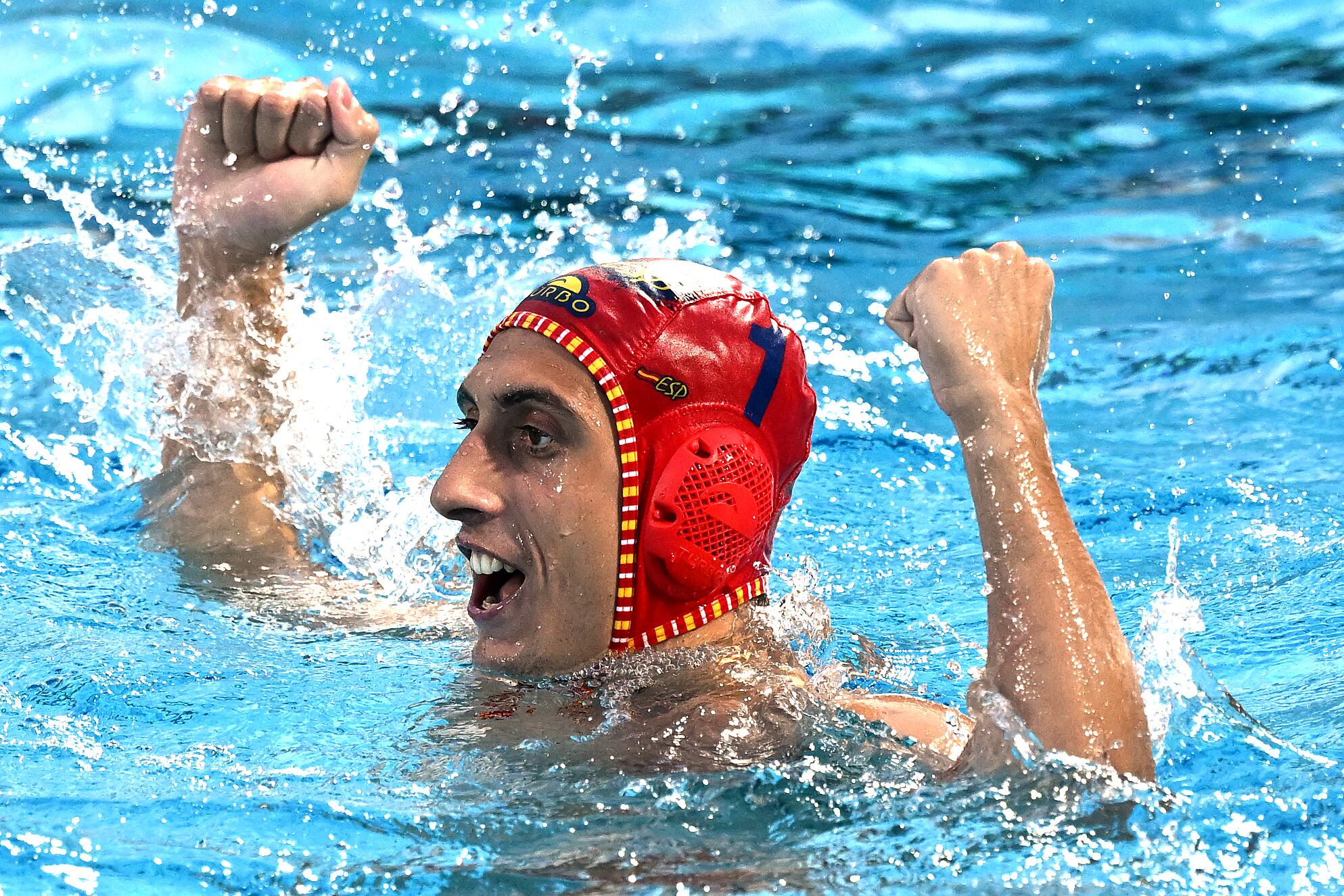 Unai Aguirre, portero de la selección de waterpolo