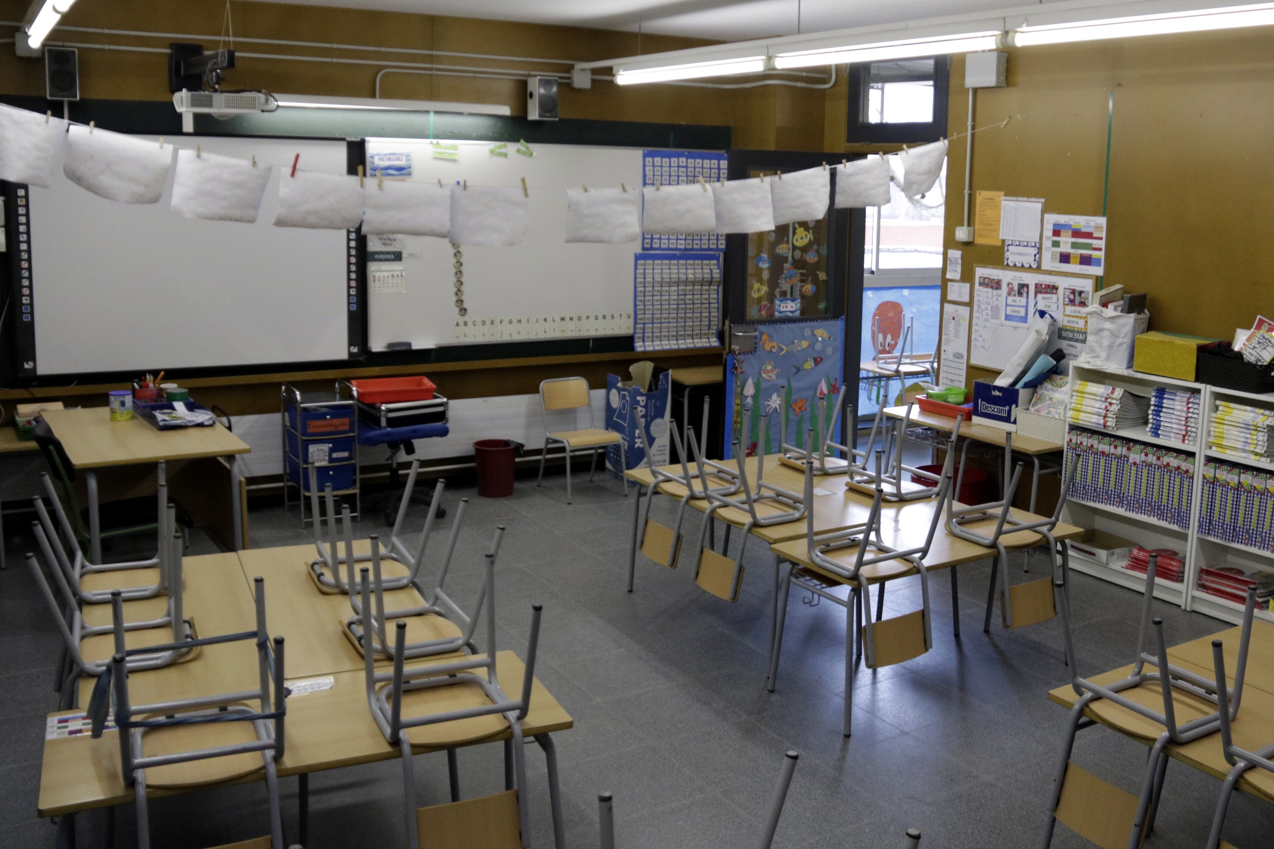 Imatge d&#039;arxiu d&#039;una aula d&#039;una escola de Girona.