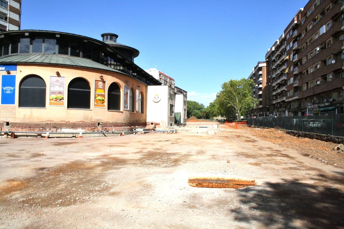 Foto del estado actual de las obra del Paseo El Bosque