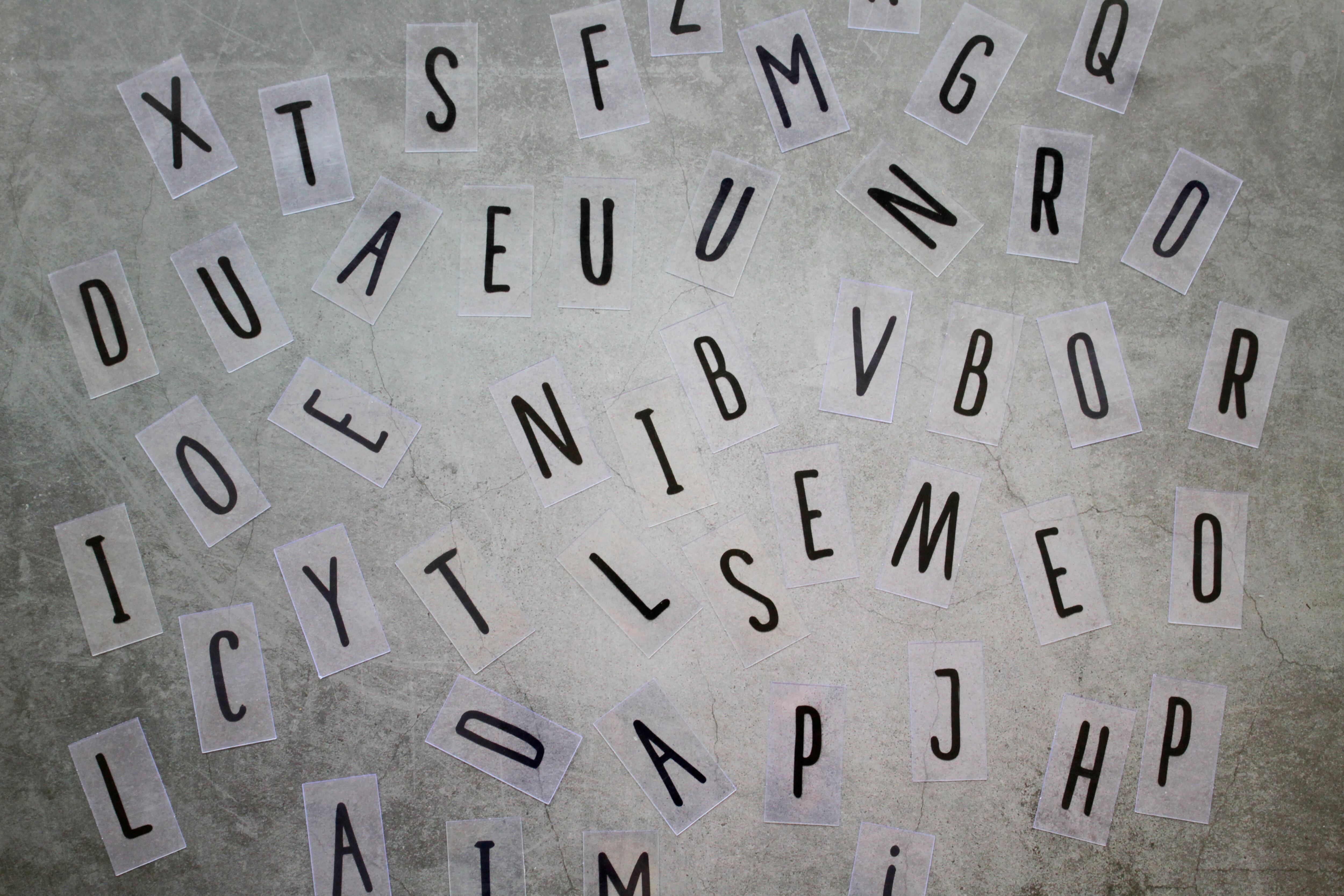 Ilustración con letras