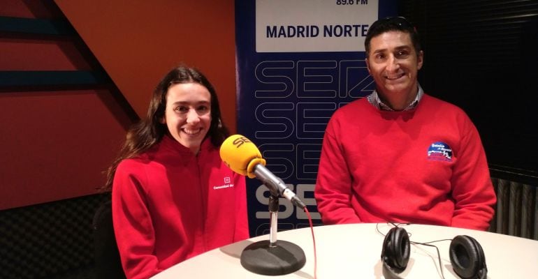La joven nadadora Blanca Sanz, en los estudios de Ser Madrid Norte