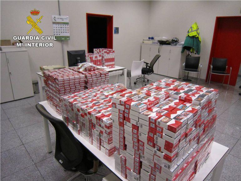 Cajetillas de tabaco decomisadas