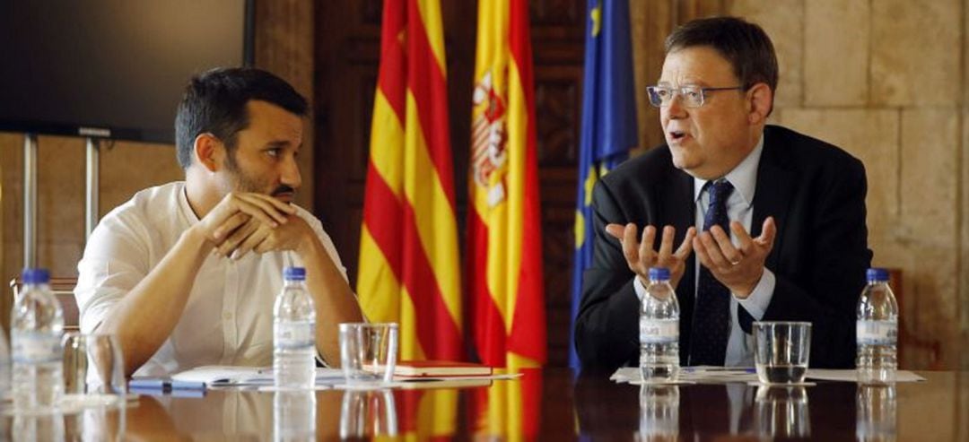 Vicent Marzà, conseller de Educación y Ximo Puig, president de la Generalitat