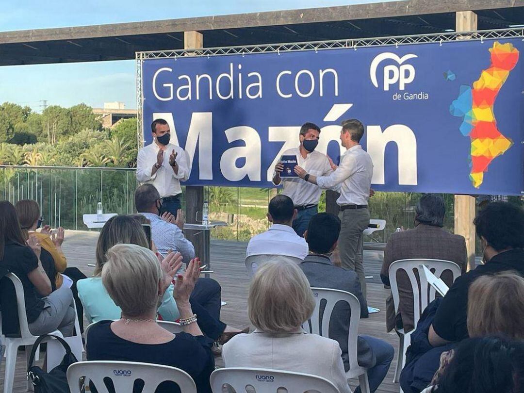 Carlos Mazón y Víctor Soler en el acto del PP en Gandia