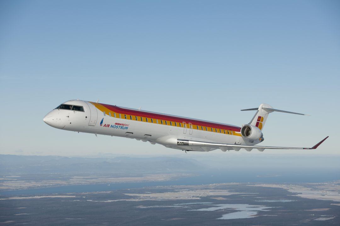 Avión CRJ1000 de la compañía Air Nostrum