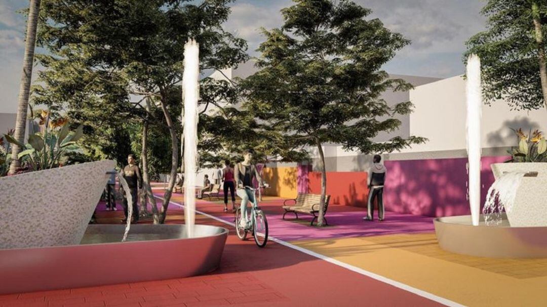 Recreación del proyecto de la Avenida Cruz Roja