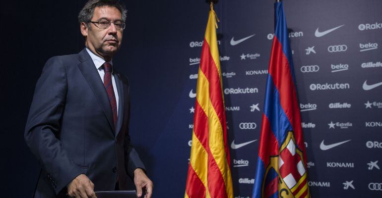 Josep María Bartomeu, durante un acto institucional