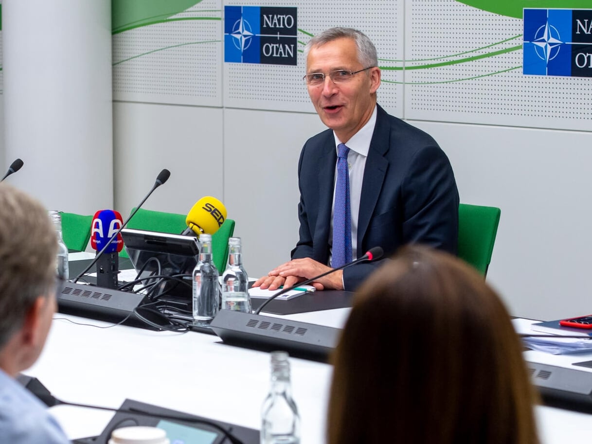 El secretario general de la Organización del Tratado del Atlántico Norte (OTAN), Jens Stoltenberg, en declaraciones a la Cadena SER.