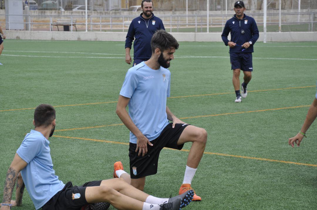 Borja durante un entrenamiento en La Granja del Xerez CD