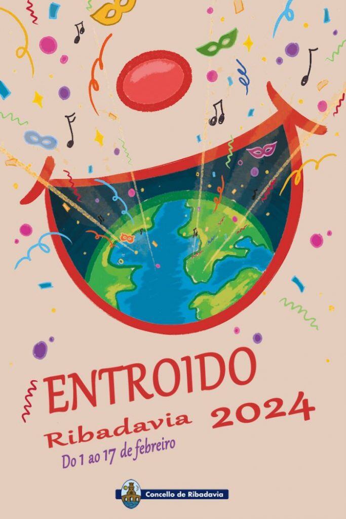 Cartaz do entroido de Ribadavia 2024