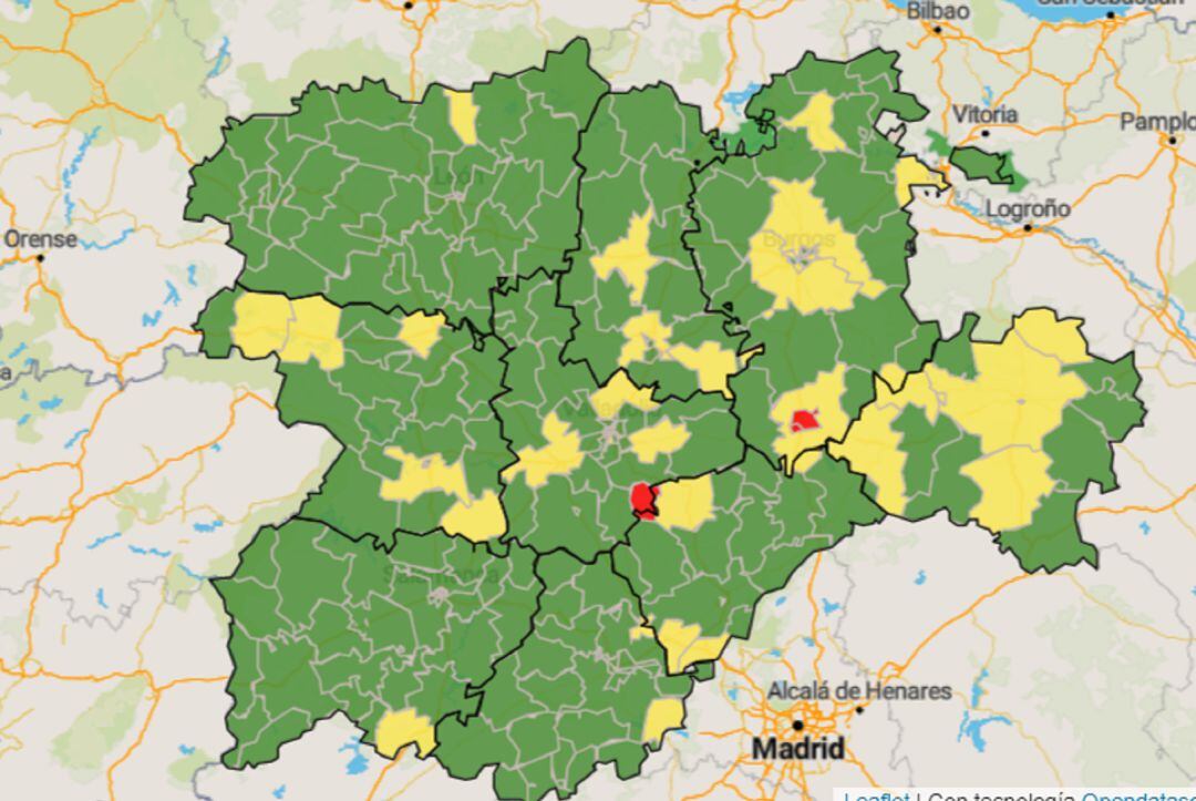 Aranda es junto a Iscar y Pedrajas de San Esteban una de las zonas donde actualmente se sospecha que la pandemia de nhuevo está en situación de transmisión comunitaria