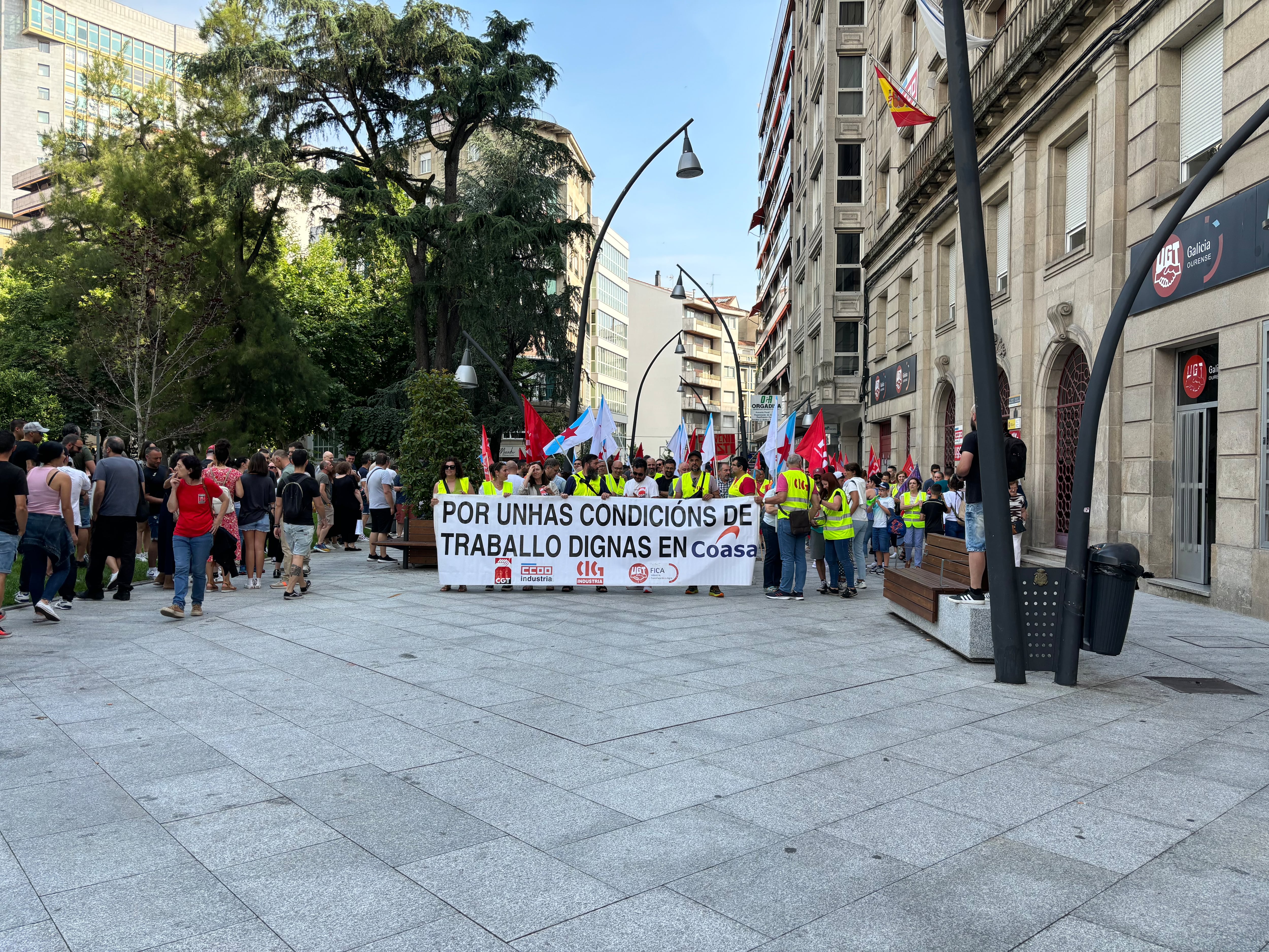 Imagen de la manifestación de trabajadores por las calles de la ciudad