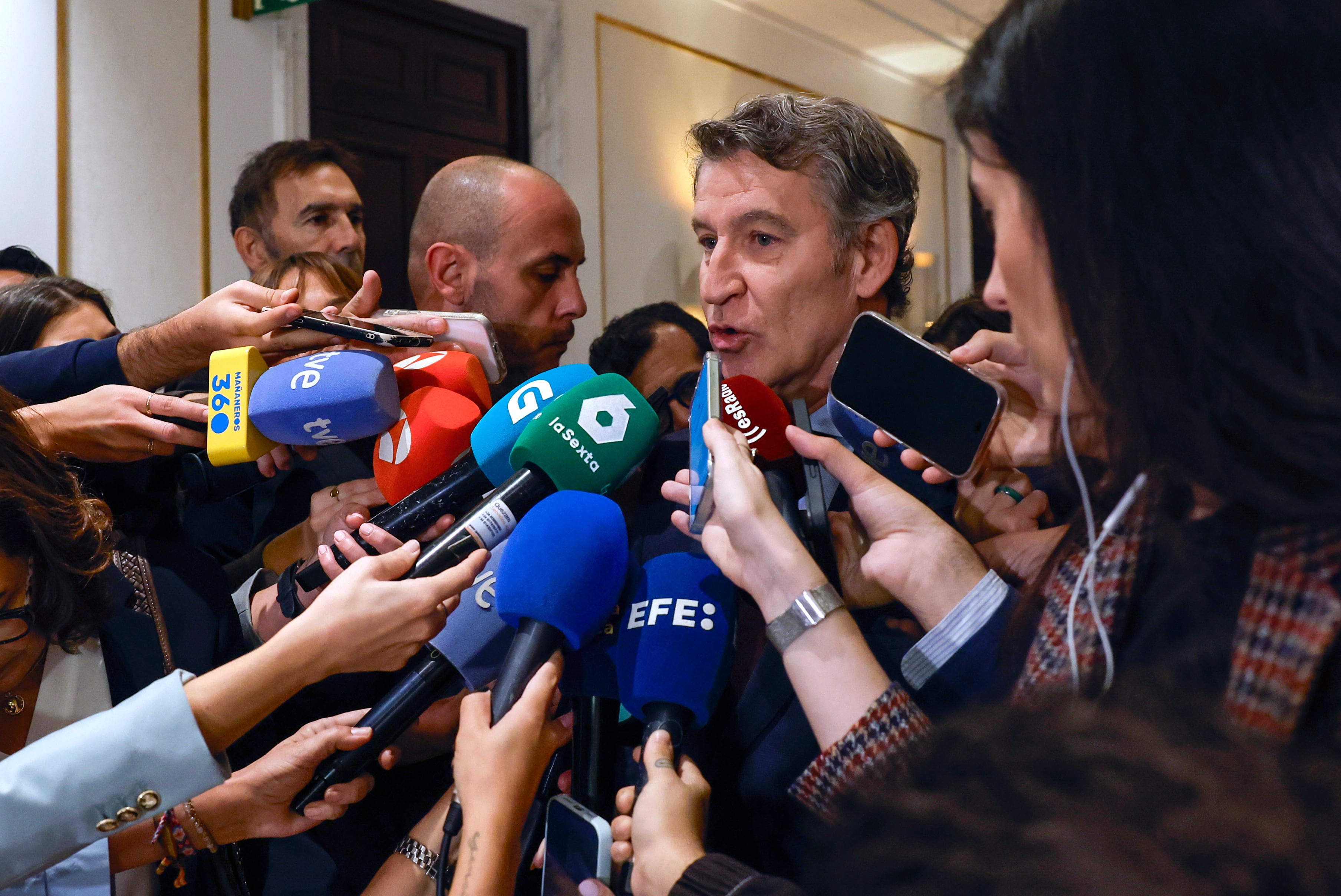 El presidente del PP, Alberto Núñez Feijóo.