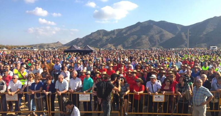 Manifestación de regantes en Cuevas del Almanzora el pasado octubre en demanda de agua.