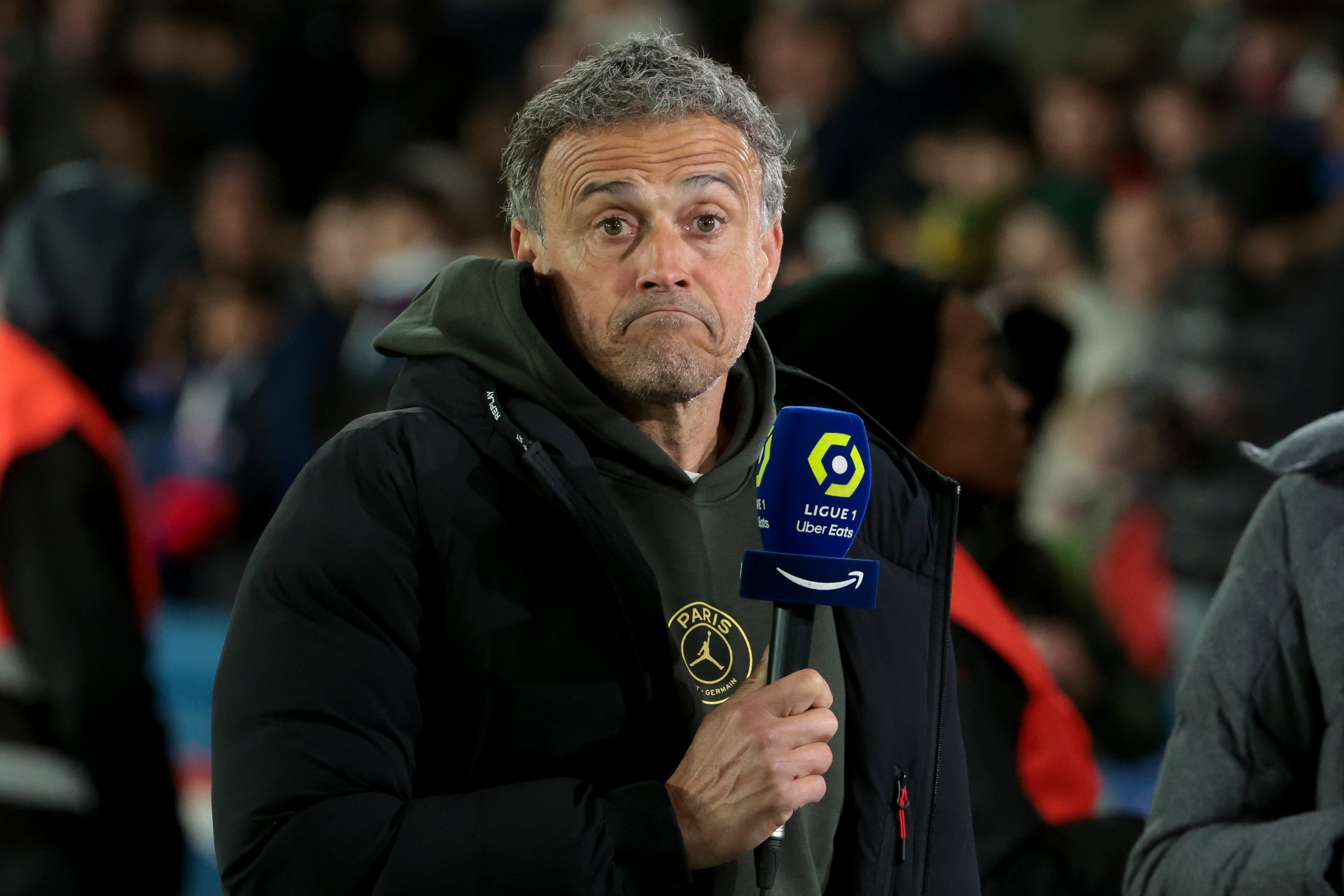 Luis Enrique, tras el partido de Ligue 1 entre Paris Saint-Germain y Olympique de Lyon