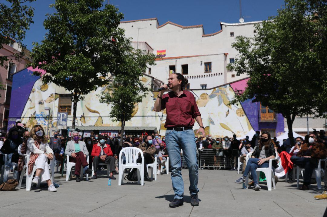 El candidato de Unidas Podemos a la Presidencia de la Comunidad de Madrid, Pablo Iglesias