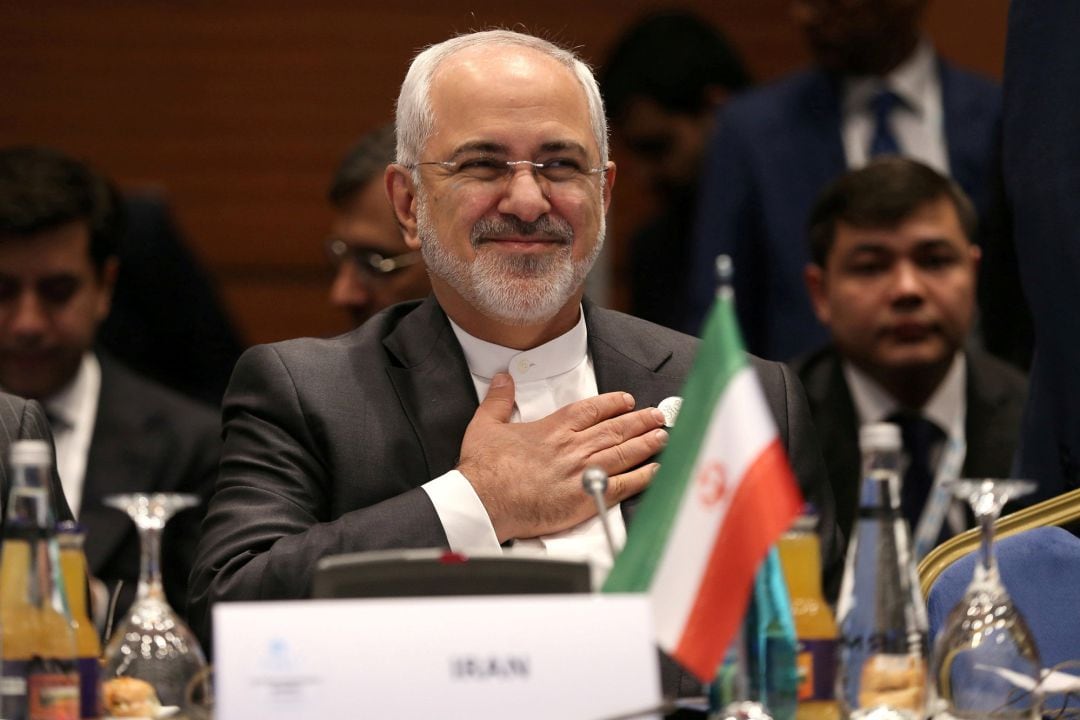 El ministro de Exteriores de Irán, Mohammad Javad Zarif, durante un encuentro de la OIC