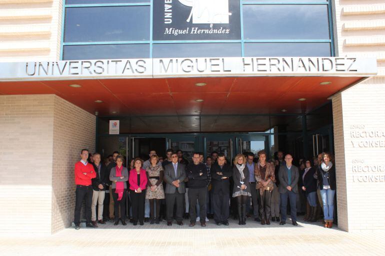 Concentración en la Universidad Miguel Hernández