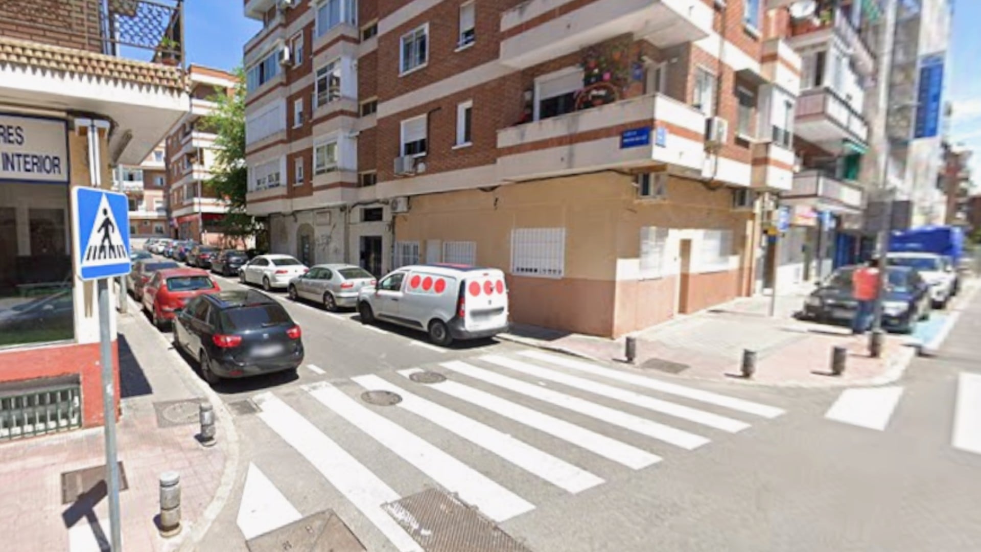 El cruce entre las calles Siete Picos y Madrid de Leganés