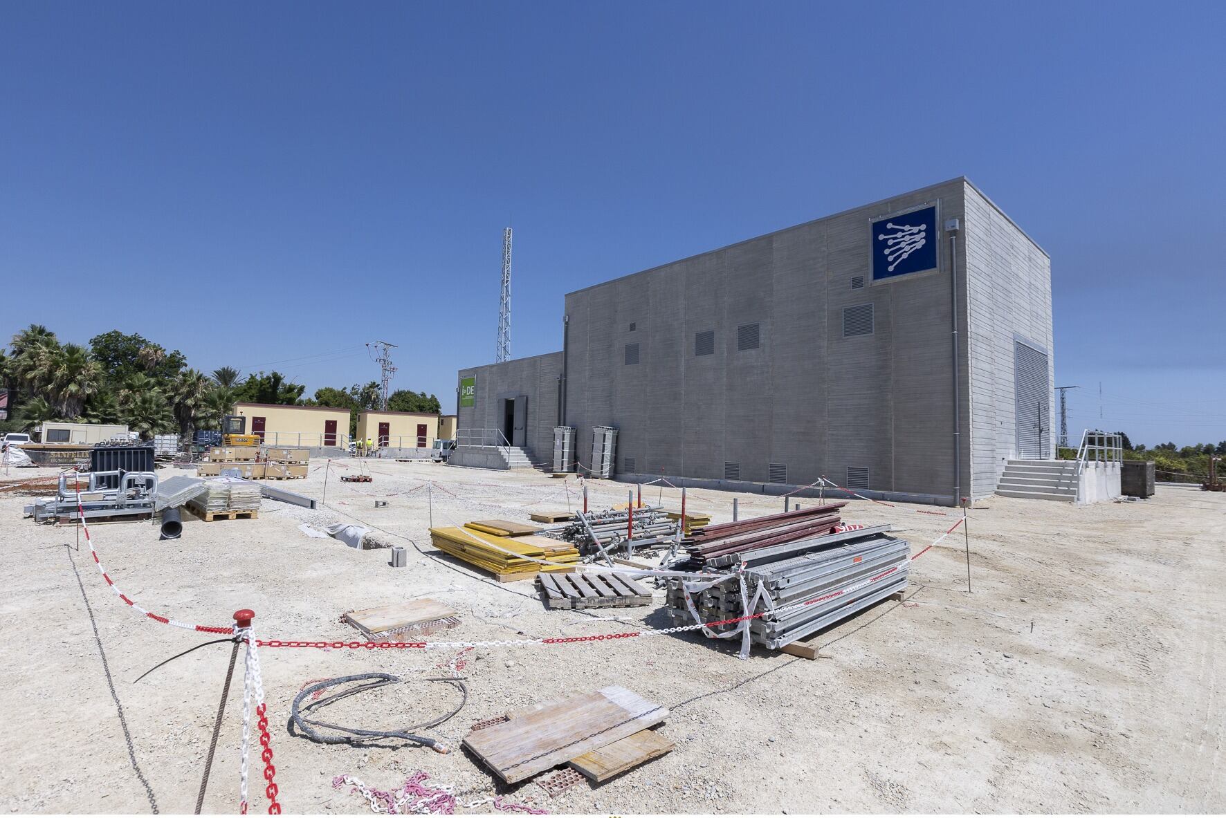 Obras de la subestación eléctrica de Sanxo Llop.